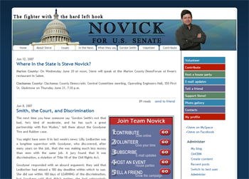 Novick for U.S. Senate screenshot